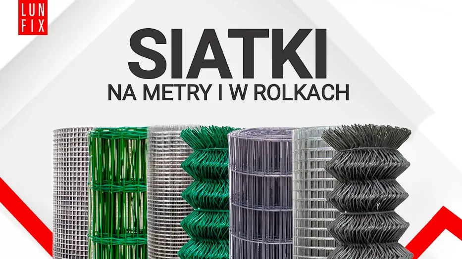 Siatki ogrodzeniowe na metry i w rolkach Lun Fix